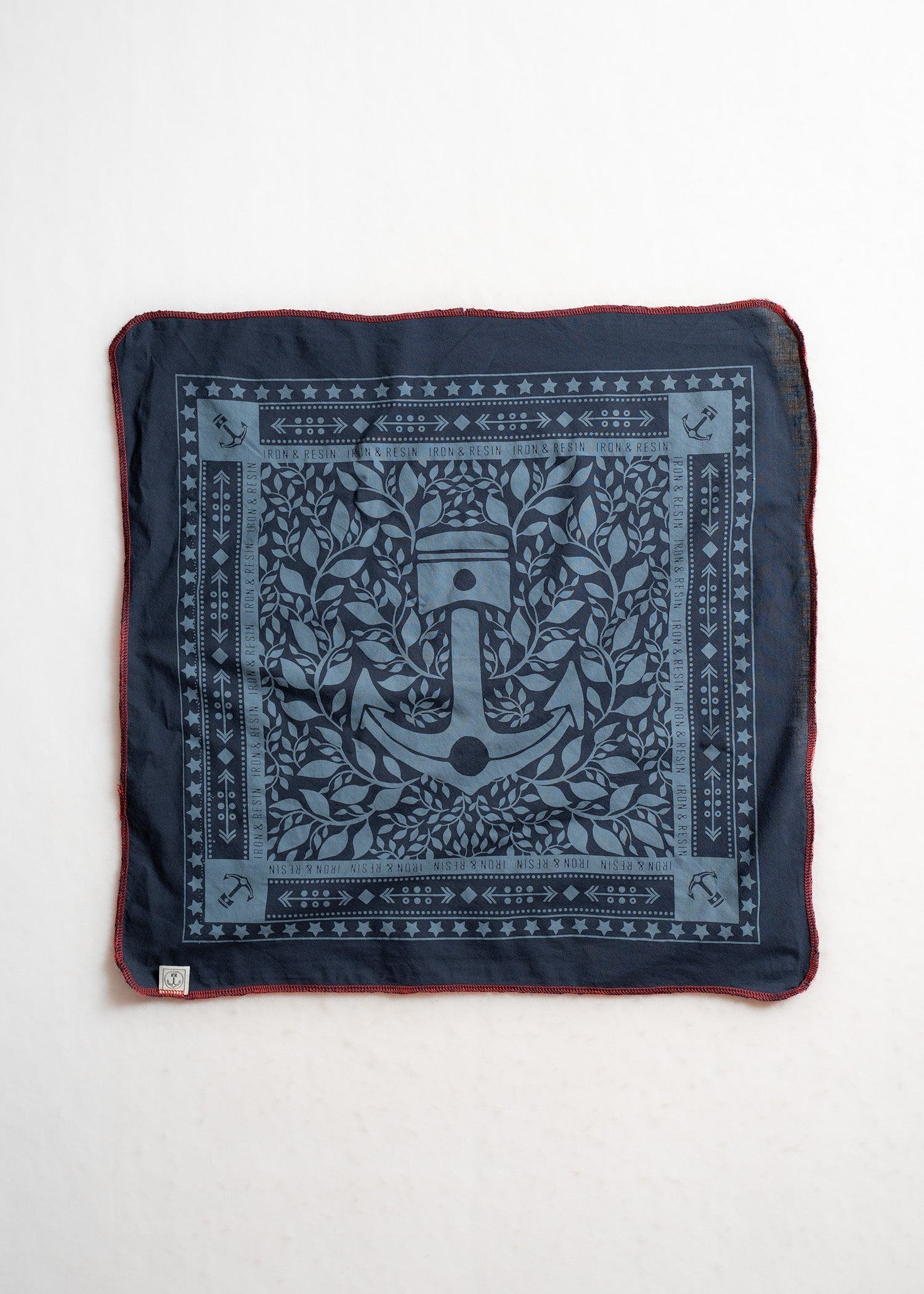 Anchor Leaf Bandana Blue