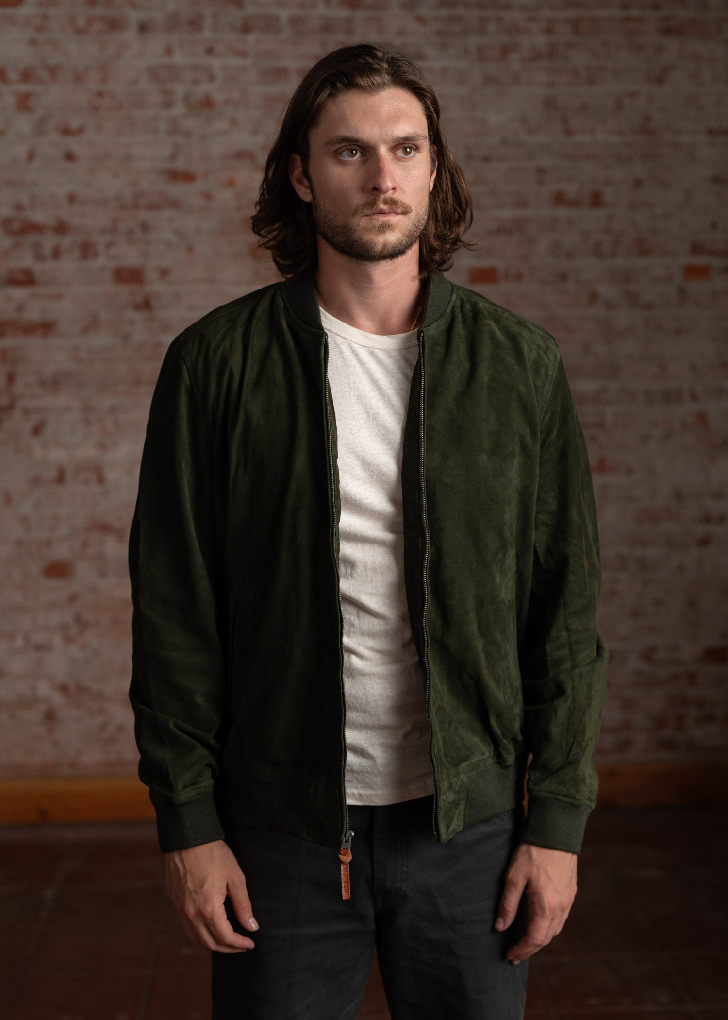 Goat Suede Bomber Jacket